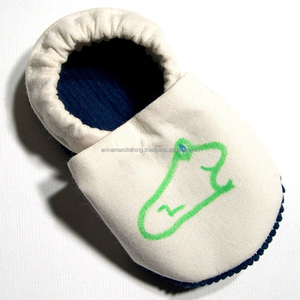 Unisex Anti Slip Soft Warm Custom Made Organic Cotton Baby Fleece Booties Supplier India - Baby-Booties-Cotton-Fabric-New-Born - Product Image 1