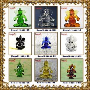 การออกแบบที่กำหนดเองของขวัญแต่งงานแก้วคริสตัลพระพิฆเนศรูปปั้น - Product Image 5