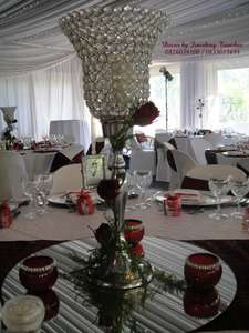 Porte-bougie en métal en aluminium scintillant Glam Crystal Hurricanes pour mariage Table d'événement Centre de décoration - Product Image 6