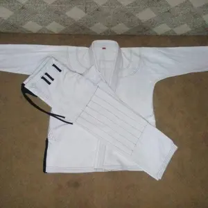 Чистый белый отворот, без логотипа JIU-JITSU кимоно