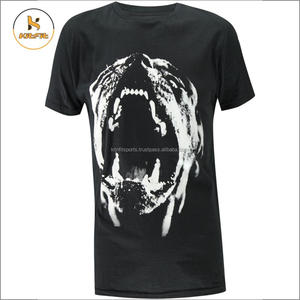 Vente en gros été de haute qualité bouffée d'impression noir personnalisé en vrac mode hommes t-shirt OEM blanc plaine Gym lâche t-shirts décontractés - Product Image 3