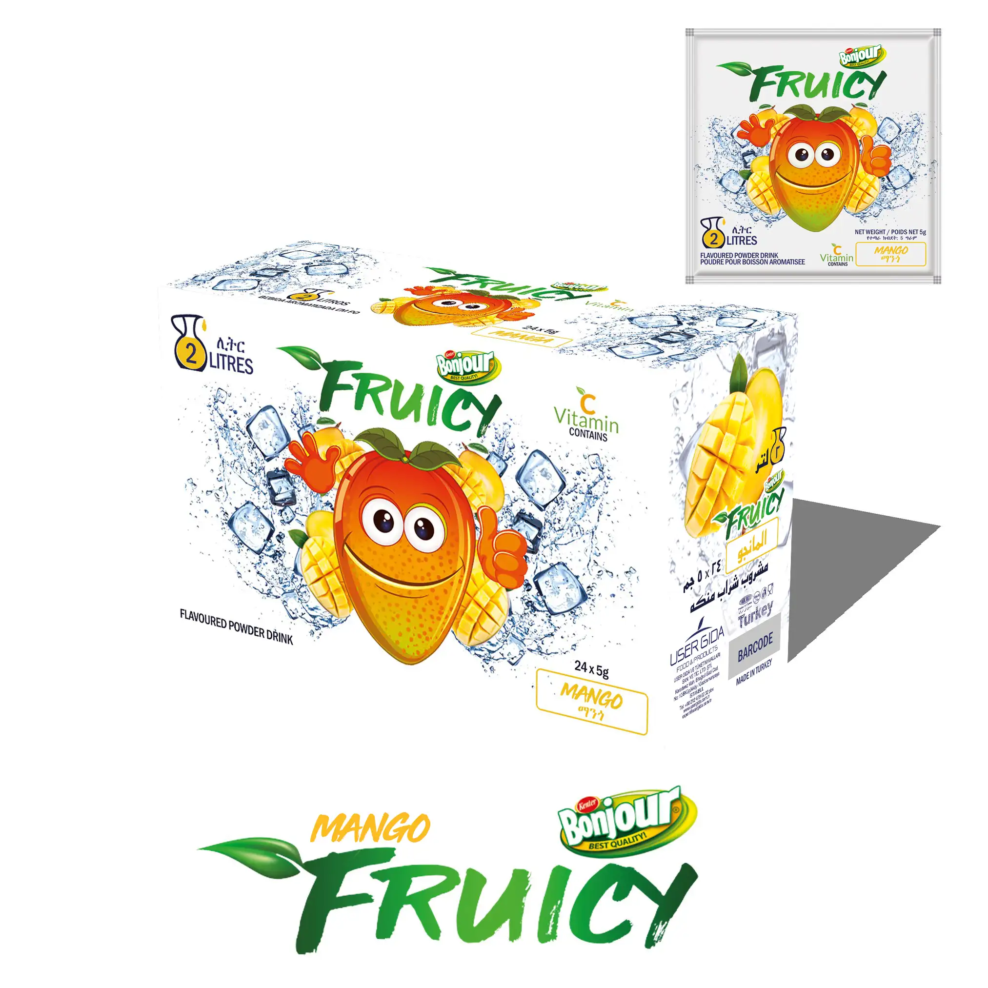 Fruicy Mango Flavoured Powder Drink / 2 Litres