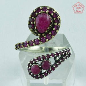 925 Sterling Silver Design Unique Ruby Agate Gemstone Ring Wholesale Wedding Party Jewelry Accessory for Engagement Trusted - Product Image 1