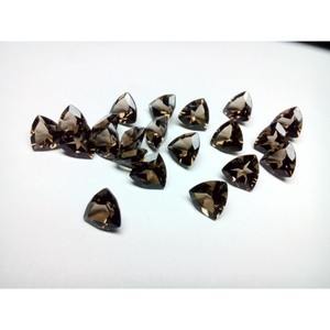 Pierre précieuse de quartz fumé naturel de qualité AAA faite à la main 10mm forme de billion 6mm couleur marron 3 carats couleur jouer lâche à facettes en gros - Product Image 3