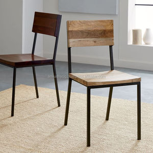 Rustique industriel mangue bois dinant la chaise - Product Image 3