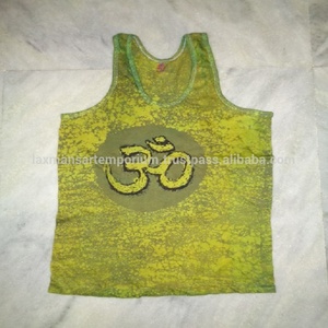 Nouveau style tendance, imprimé batik, motifs hindous, t-shirts sans manches pour hommes en coton 100% tricoté, vente en gros en provenance d'Inde - Product Image 6