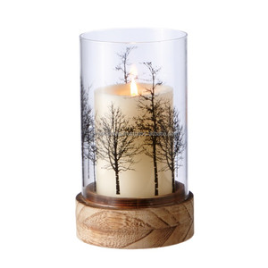 Portavelas de madera hecho a mano pulido blanco de alta calidad de primera calidad para iluminación del hogar y decoración del hogar y restaurante - Product Image 4