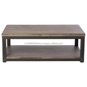 Table basse moderne de luxe en bois récupéré de style vintage industriel pour salon et salle à manger meubles de maison - Product Image 2