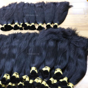 High Quality Human Hair Virgin Remy Straight Extensions Vietnam Bulk Vietnamese Remy Hair Machine Double Weft All Colors - Product Image 1