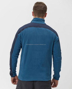 ราคาโรงงานจำนวนมากสีดำที่เป็นของแข็งกลางแจ้งที่กำหนดเองผู้ชายแจ็คเก็ตขนแกะขั้วโลก,ผู้ชายไตรมาสซิปขนแกะขั้วโลกแจ็คเก็ต - Product Image 6