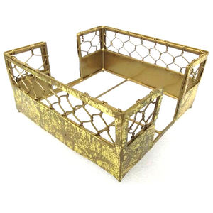Vente en gros de porte-serviettes de restaurant Nouveau design de porte-papier de table en métal et laiton grillagé Boîtes à mouchoirs - Product Image 1