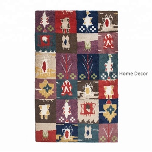 ราคาถูกขายส่งพรมพื้นที่,ออกแบบปุยโมร็อกโกพรมสำหรับห้องนั่งเล่น,พรมขนสัตว์ทำในประเทศอินเดีย - Product Image 3