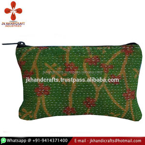 กระเป๋าสตางค์ผ้าฝ้ายวินเทจส่าหรี - Product Image 1