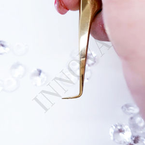 Estuche magnético para pinzas 3D + Aplicación de volumen Ángulo de 90 grados Punta puntiaguda de acero inoxidable - Product Image 3