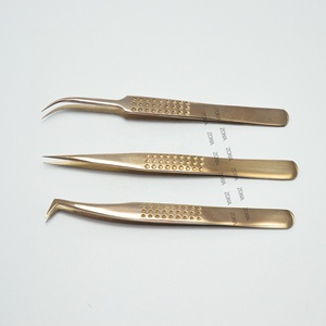 Extensions de cils professionnelles en acier inoxydable pince à épiler pointe pointue pour la technique de volume de cils multiples - Product Image 2