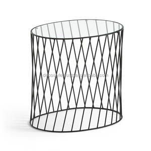 Table de chevet en métal et verre - Product Image 3