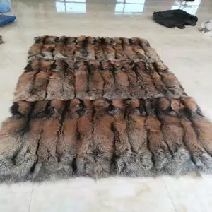 Luxury Shaggy Plush Queen Size Real Fox Fur Blanket