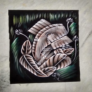 Tapices de Terciopelo de Algodón con Diseño de Buda, Pintados a Mano, Multicolores, para Colgar en la Pared, 75x110cm, Lavables, de la India, Venta al Por Mayor - Product Image 2