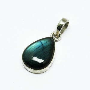 Pendentifs classiques en forme de poire bleu Labradorite 925 en argent Sterling, bijoux en argent frais, bijoux uniques en argent - Product Image 3