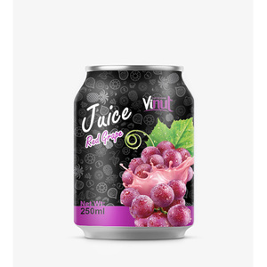 เครื่องดื่มน้ำองุ่น8.5 250มล. 24กระป๋องฉลากส่วนตัวส่งออกพร้อมรสธรรมชาติ - Product Image 1