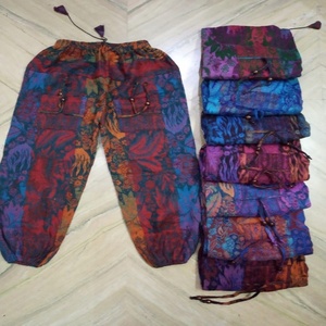 Pantalones de mujer estampados de lana acrílica de colores mezclados, pantalones de diseñador para ropa informal, proveedor mayorista de India - Product Image 1