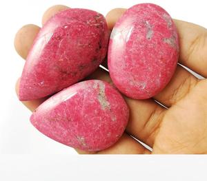 Piedra preciosa cabujón de tamaño y forma de mezcla de estrella de thulita Rosa natural - Product Image 1