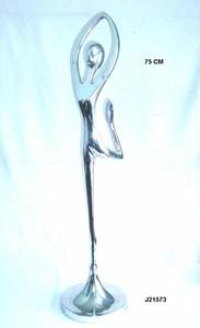 Figura Decorativa de Aluminio con Pierna Elevada y Pulido Espejo, Escultura Metálica para Decoración del Hogar y Sala de Estar - Product Image 3