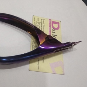 Coupe-ongles professionnel en acier inoxydable pour manucure et pédicure, coupe-pointes d'ongles plasma violet, coupe-ongles latéraux, pince à faux ongles - Product Image 2