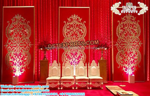 Punjabi Sangeet etapa telón de fondo decoración moderna Sangeet etapa decoración boda telón de fondo Decoración - Product Image 2