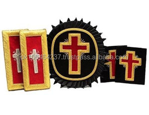 Insignias de Roseta de Caballero Templario con Logotipo Personalizado de Alta Calidad para Accesorios de Ropa, Venta al por Mayor de Fábrica - Product Image 4