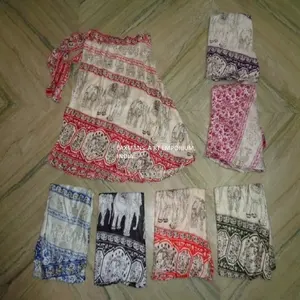 Popular mujer moda rayón elefante impresiones largo abrigo faldas/Vestido proveedor al por mayor de La India - Product Image 1