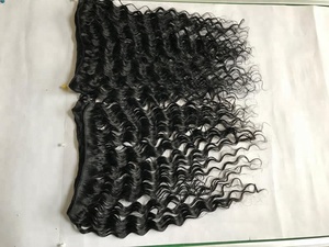 Machine d'extension de cheveux bouclés crépus de cheveux humains de Remy vierges indiens crus Double trame 100g - Product Image 6