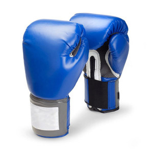 Guantes de boxeo profesionales de cuero PU con estampado personalizado, coloridos, para entrenamiento - Product Image 1
