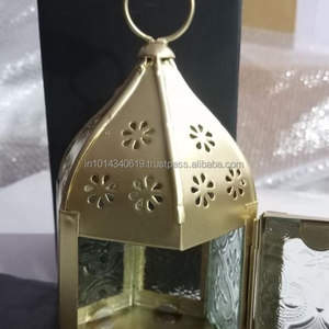 Moroccan mini <b>lantern</b> small <b>candle</b> <b>lantern</b> metal and glass small table top <b>lantern</b> - Product Image 2