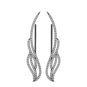 Boucles d'oreilles pavées de diamants à la mode, Design personnalisé fait à la main - Product Image 1