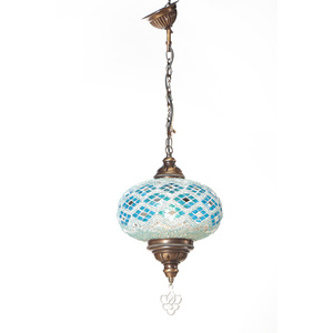 โคมไฟแขวนแก้วโมเสคตุรกีแบบดั้งเดิมไม่มีสี5เฉดการประหยัดพลังงานผ่านการรับรอง CE 110-240V - Product Image 1
