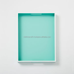 Bandeja de laca de línea blanca al por mayor, laca elegante con diseño único - Product Image 5