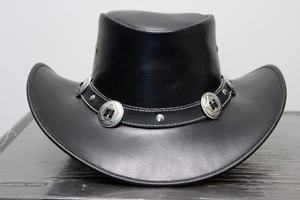 Sombrero de cuero de vaquero Safari Estilo occidental Outback Sombrero australiano Diseño liso para viajes Pesca Uso informal y al aire libre - Product Image 2