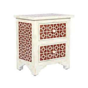 Mesita de noche de diseño moderno de hueso y madera para oficina en casa o sala de estar muebles para el hogar nuevos - Product Image 3