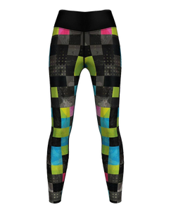 Mallas de Yoga para mujer con estampado Grunge de cintura alta, logotipo personalizado, mallas de gimnasio impresas digitalmente, pantalones deportivos para correr, suministro al por mayor - Product Image 2