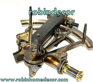 Sextant nautique antique en laiton, astrolabe de bateau, sextant Henry Barrow - Product Image 6