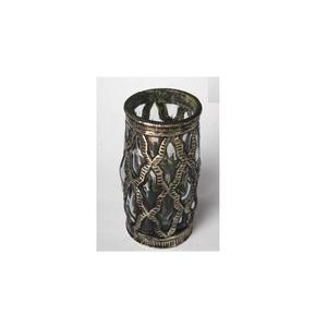 High Quality Antique Silver Metal <b>Tea</b> <b>Light</b> Holder with Clear Glass Candler Wholesale Price for <b>Christmas</b> Occasions - Product Image 3