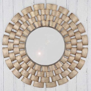 METAL DECORATIVE ROUND WALL MIRROR - Product Image 2