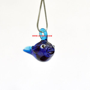 Pequeña lámpara dolphin trabajo de cristal de Murano colgante de joyería - Product Image 2