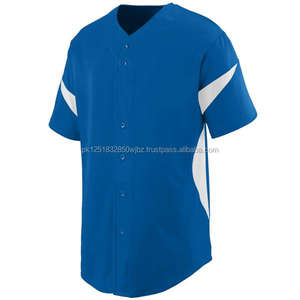 GLOBAL APPAREL Maillots de baseball personnalisés - Manches courtes, séchage rapide, respirants, antibactériens, grandes tailles, unisexe, en stock, vente en gros - Product Image 2