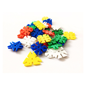 小さな花5形のスノーフレークビルディングブロックおもちゃを接続する子供のおもちゃ教育 - Product Image 2