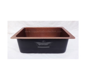 Venta caliente de un solo tazón debajo del delantal de montaje Fregadero de cocina de cobre antiguo martillado frontal con grifo - Product Image 1