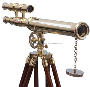 Télescope en laiton avec trépied HARBOR MASTER SCOPE Télescope 18 "avec support de trépied en bois Télescope - Product Image 1