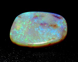 Cabujón de piedras preciosas sueltas de fuego múltiple con forma de fantasía de ópalo australiano natural para colgante, alambre golpeado, joyería - Product Image 4