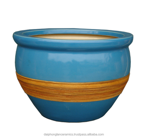 Macetas y jardineras de cerámica esmaltada en colores de moda / macetas de arcilla blanca para decoración de escritorio, hogar y jardín, y exhibiciones de suelo - Product Image 3